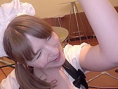 05H2323-Dirty double blowjob from a blonde beauty clerk at a maid cafe