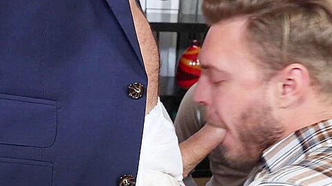 3 Way Bareback Office Buddies - Valentin Petrov, Kyle Hart & Chad Hammer