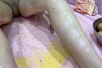 30 Egg Sploshing Orgasm Shower