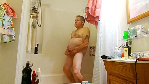 A Midnight Shower for a Mature Man