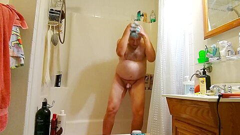 A Midnight Shower for a Mature Man