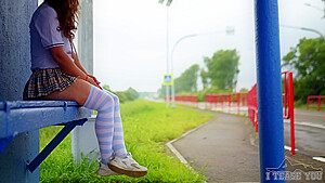 A schoolgirl 18+ Is Waiting For The Bus  Erotica And Temptation  Xsanyany Ity