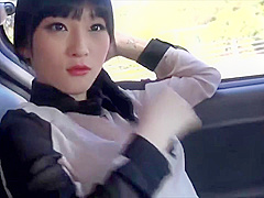 Adorable Japanese Girl Fucks Her Boyfriend In A Car