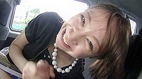 Adorable Japanese cutie munches a hard dick in a car by Asian Public Sluts
