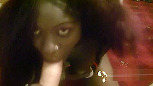 African Hooker Filmed Sucking Huge White Cock