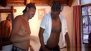 African babe is spanked into having rough threesome sex