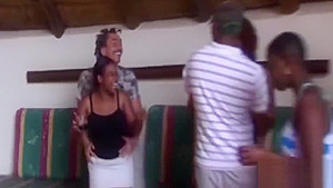 African chicks get roughly pounded in sexy orgy
