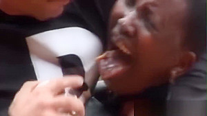 African girls get spanked by several guys