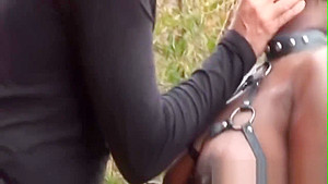 African girls get spanked by several guys