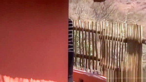 African gives rough blow job outdoors