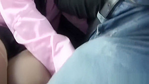 African honey enjoys blowing white cock in car