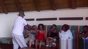 African slaves fuck white guys at BDSM orgy