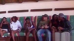 African slaves fuck white guys at BDSM orgy