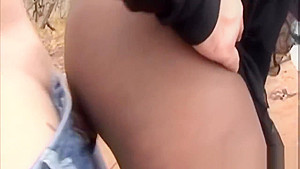 African slut fucked and subjected in the outdoors