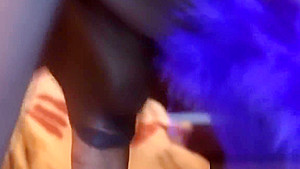 African slut gives head and rides white boner