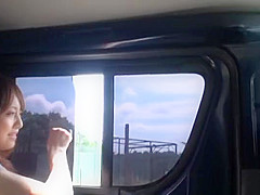 Akiho Yoshizawa horny Asian milf enjoys some kinky car sex