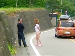 Alluring hot mature Asian chick enjoys vibrators outdoors