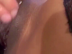 Amazing Ebony From France With Small Boobs Enjoys Eating Warm Cum