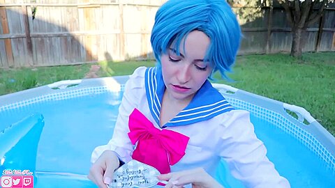 Amy Smokes On Inflatable Dolphin
