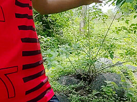 An Unknown Boy Is Sitting In A Dense Forest And A Boy Comes Towards Him