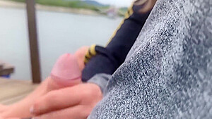 Anal Creampie With A Boatman On A Public Pier
