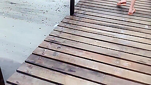 Anal Creampie With A Boatman On A Public Pier