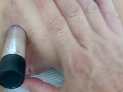 Anal Play With Fingers And Two Dildos In My Wifes Tight Asshole - Perfect French Milf