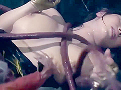 Anri Okita In Horny Gets Satisfied With Multiple Tentacles