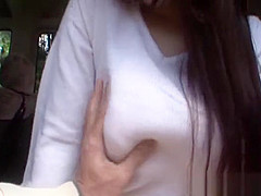 Arousing Asian milf enjoys sex in the car with her boyfriend