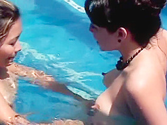Asian Babe Seduces Her Friend For Some Adventure In The Swimming Pool