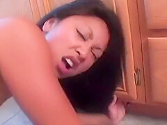 Asian Hottie Loves Getting Her Ass Pounded In The Living Room