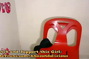 Asian Trans Jerks Off Her Rod
