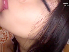 Asian brunette Ren Azumi is acting in porn movie