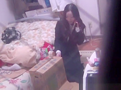 Asian toying her pussy