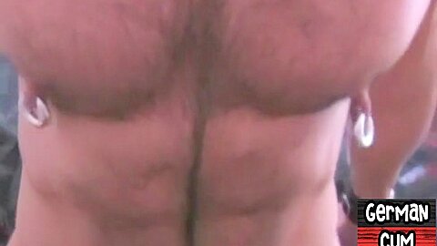 Athletic German barebacked in doggy by tattooed stud