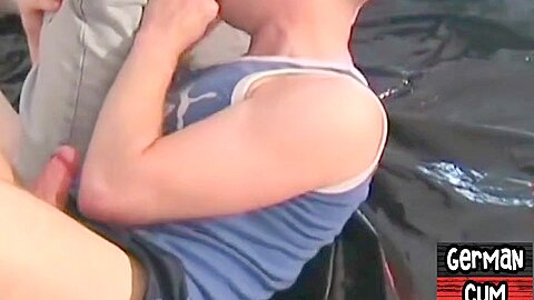 Athletic european breeds bf after fellatio exchange