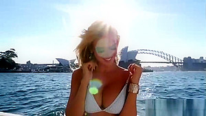 Australian and ukranian babes sensual public striptease