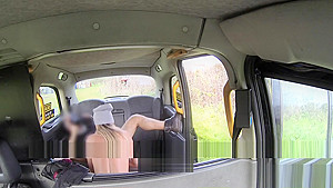 Australian huge tits babe fucked in fake taxi