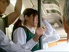 B3A0103-A girl is on a crowded bus and an aphrodisiac is applied to her pussy