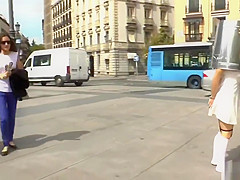 Babe fucked on stone in public park