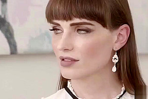 Beautiful Tranny Natalie Mars anal fuck on the couch