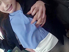 Beautiful Woman In Pantyhose Is Felt Up By A Man