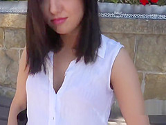 Beautiful amateur banged in bushies in public outdoors