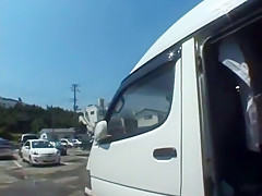 Best Japanese slut in Exotic Car, Public JAV scene