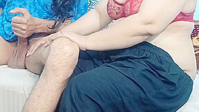 Big Boobs Indian Saas Gave Me Fucking Pleasure With Beautiful Handjob Of My Big Dick, Handjob