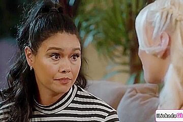 Big T, Dana Vespoli And Kenna James - Stepmom Teasing Stepdaughters Lesbian Gf