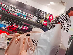 Big boobs Step mom shopping