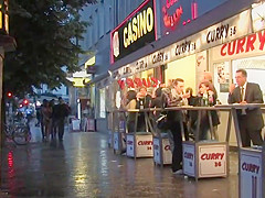 Big tits European slut shopping naked