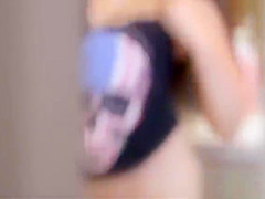 Big tits locker room blowjob