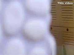 Big tits locker room blowjob